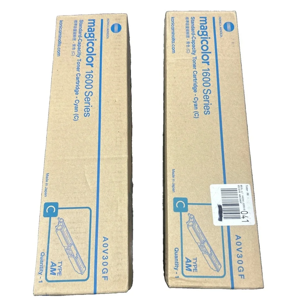 Konica Minolta Magicolor 1600 Series A0V30GF  Cyan Ink Toner  Lot of 2 Read